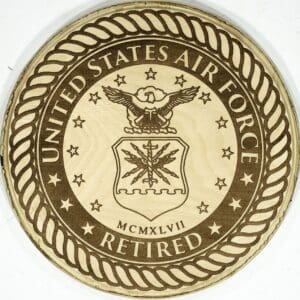 Retired US Air Force Plaque (Natural
  Backer)