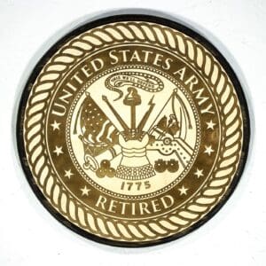 Retired US Army Plaque (Dark Backer)