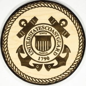 Official United States Coast Guard Plaque
  (Dark Backer)