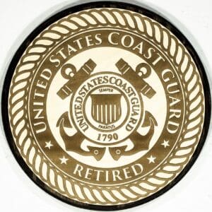 Retired US Coast Guard Plaque (Dark
  Backer)
