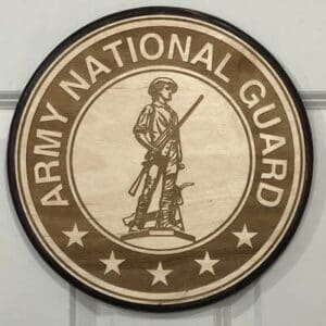 US Army National Guard Plaque (dark
  backer)