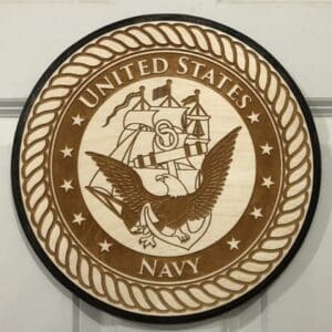 WC Version of the United States Navy
  Plaque (dark backer)