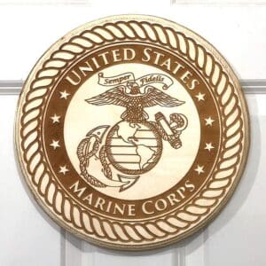 WC Version of the United States Marine Corps Plaque (light backer)