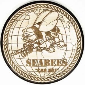 US SeaBees Plaque (Dark Backer)