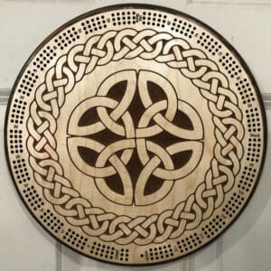Celtic Knot Cribbage Board | 3-Track, 120-Point Round Game with Pegs & Cards - Copy