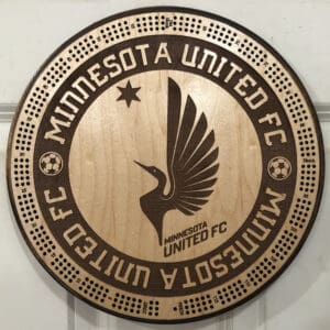 Minnesota United FC Cribbage Board | 3-Track, 120-Point Round Game with Pegs & Cards