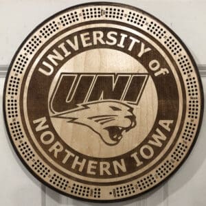 UNI Cribbage Board | 3-Track, 120-Point Round Game with Pegs & Cards