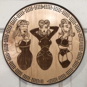 See No Evil, Speak No Evil, Hear No Evil Cribbage Board | 3-Track, 120-Point Round Game with Pegs & Cards