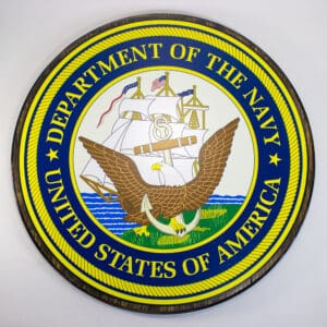 Navy Full Color Printed Wall Plaque