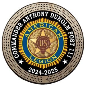 American Legion | Printed | C3: Commander Name, Post #, Dates Of Service | Cribbage Board