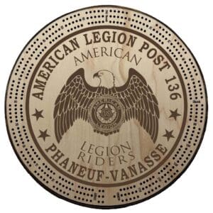 Riders | Engraved | C2: Post #, Post Name | Cribbage Board