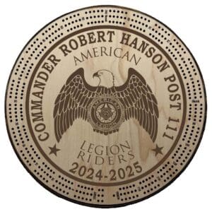 Riders | Engraved | C3: Commander Name, Post #, Dates Of Service | Cribbage Board